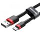 Baseus premium USB-Type C cable - 1 meter, 3 Amp charging, beaded cover - Black