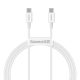 Baseus CATYS-C02 - 100W, USB Type-C to USB Type-C Fast Charging Data Cable, Cable Length:2m - White