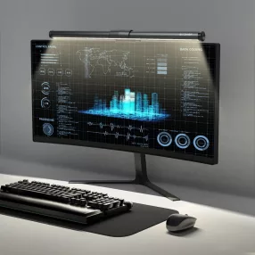   BlitzWolf® BW-CML2 Air - Monitor lamp - 5 color temperatures: 2700K-6800K, 300-1000 Lux brightness, USB power supply, blue light absorption