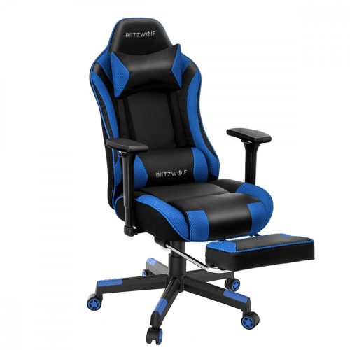 BlitzWolf BW-GC5 Blue Gaming chair - 180 ° reclining backrest, adjustable armrest, spine cushion