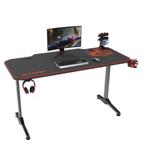   BlitzWolf BW-GD2 Gaming Desk - Large Size, Rugged Design with Headphones and Cup Holder
