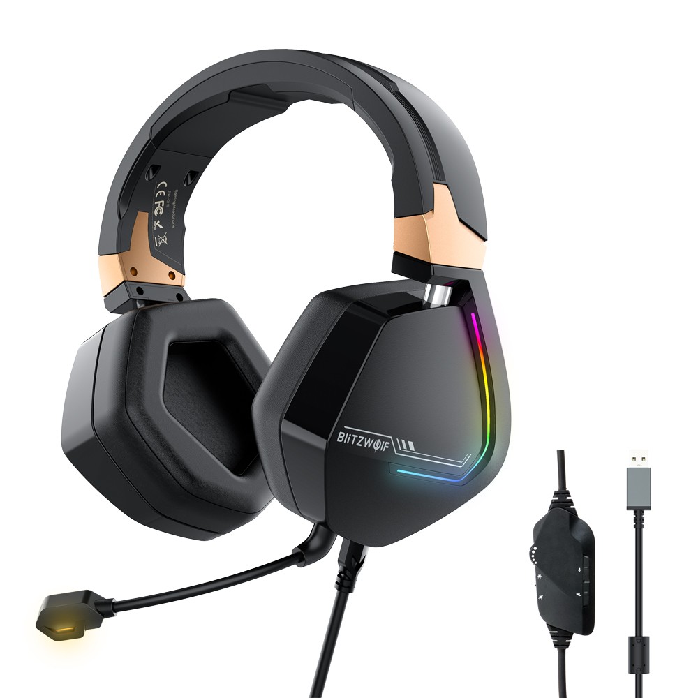 BlitzWolf BW GTK0 RGB Light Gaming Headphones Holder with 3.5mm USB Ports  Headset Stand Headphone Holder for Gamers Computer PC|Earphone Accessories|  - AliExpress
