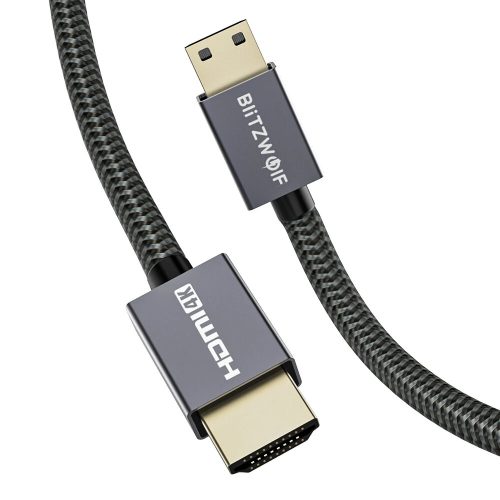 BlitzWolf® BW-HDC4 - HDMI to Mini HDMI cable - 1.2 meters, 4K*2K@60Hz, 18Gbps, gold-plated heads, Kevlar cover
