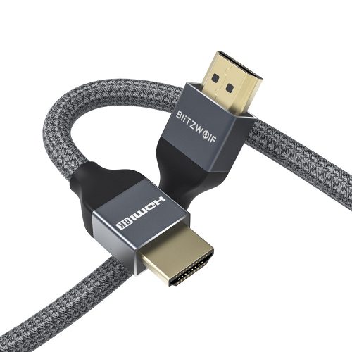 BlitzWolf® BW-HDC5 - 1m, 8K 48Gbps HDMI cable, gold-plated heads, kevlar cover