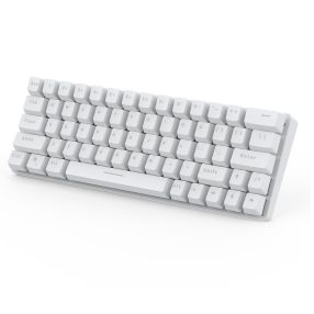   BlitzWolf BW-KB1 Gamer Keyboard - Mechanical Keys, RGB LED Lighting, Wired and Wireless, IPX4 - white