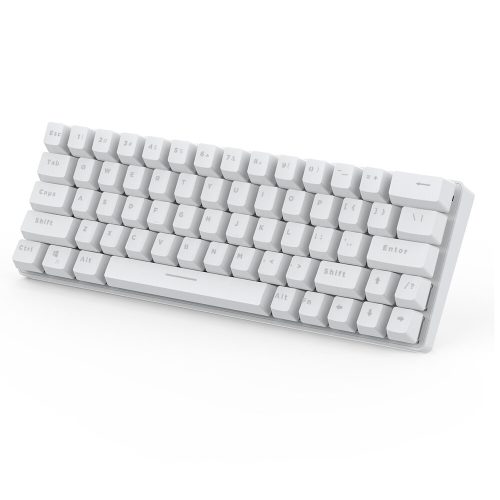 BlitzWolf BW-KB1 Gamer Keyboard - Mechanical Keys, RGB LED Lighting, Wired and Wireless, IPX4 - white
