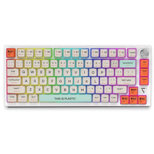 BlitzWolf BW-KB3 white mechanical gaming keyboard - 75% size, Kailh Box White Switch - Type-C + Bluetooth + 2.4G connection, battery, Win/MacOS/iOS/Android