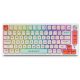 BlitzWolf BW-KB3 white mechanical gaming keyboard - 75% size, Gasket Mount Gateron Yellow Pro switch - Type-C + Bluetooth + 2.4G connection, battery, Win/MacOS/iOS/Android