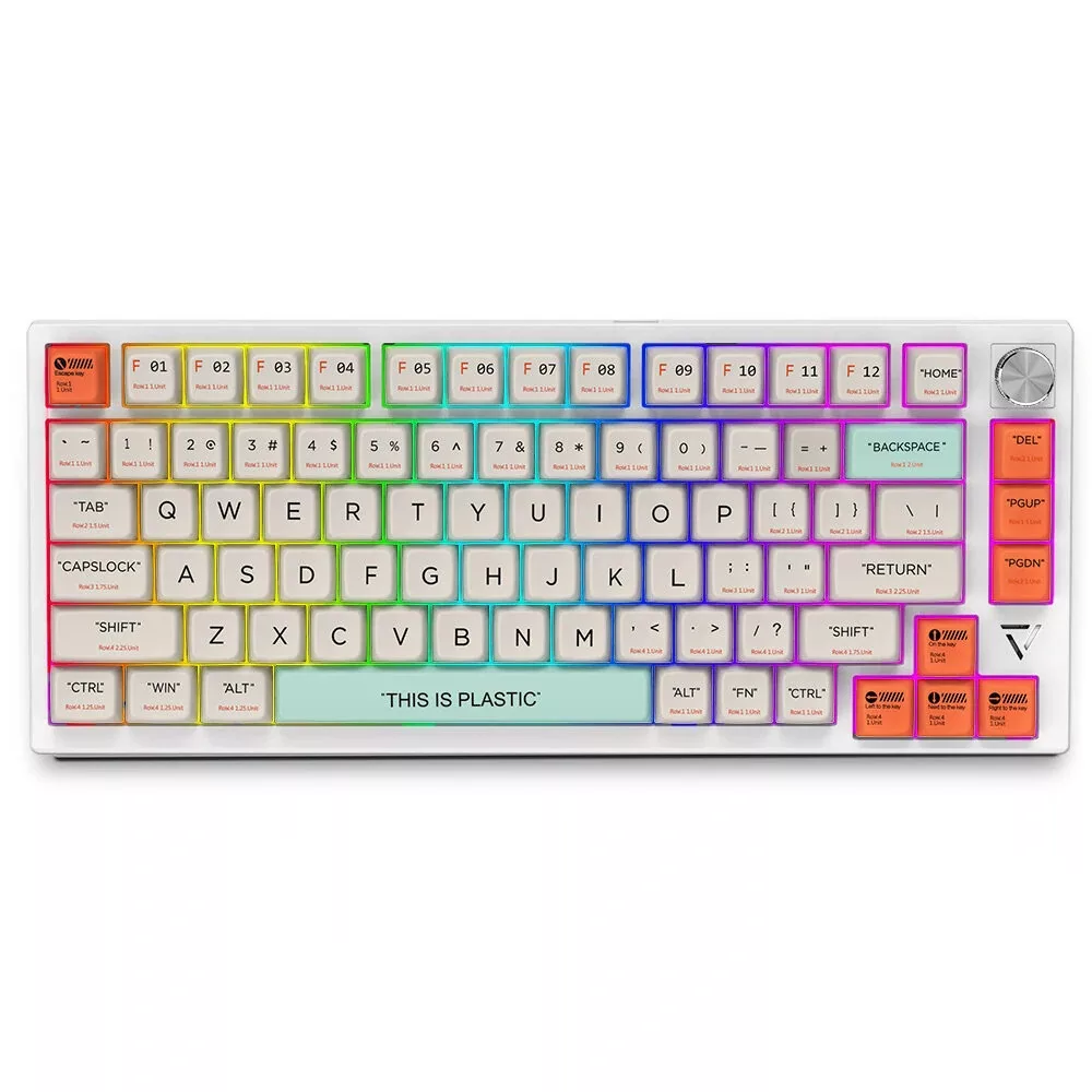 BlitzWolf BW-KB3 white mechanical gaming keyboard - 75% size