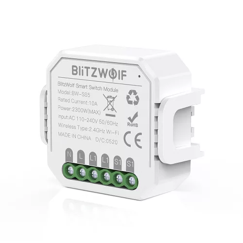 Blitzwolf® BW-SS5 - 2 way SMART Controller - Application Control, Timing, Voice Command. Amazon Echo, Google Home and IFTTT integration