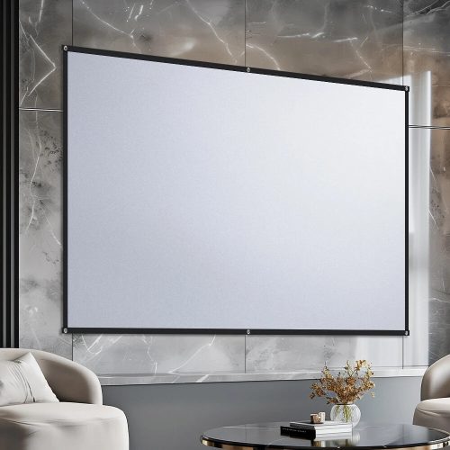 BlitzWolf® BW-VS8 Wall Mounted Projector Screen - 100 inches, 5-layer anti-glare screen, 16:9, 4K, 90° viewing angle
