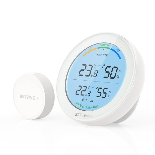 Blitzwolf® BW-WS01 - Wireless weather station - outdoor sensor, indoor and outdoor temp., Humidity display, battery operation