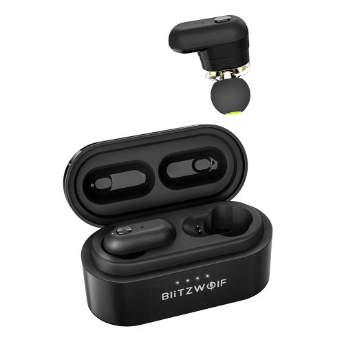 TWS Dual Dynamic Drivers BlitzWolf® BW-FYE7 bluetooth V5.0 True Wireless Earbuds with Powerful Bass, Bilateral Calls, Charging Box, IPX4 Waterproof, Magnetic Absorption