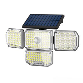   BlitzWolf BW-OLT6 outdoor solar lamp - 4 lighting panels, motion sensor, IP65 water resistance