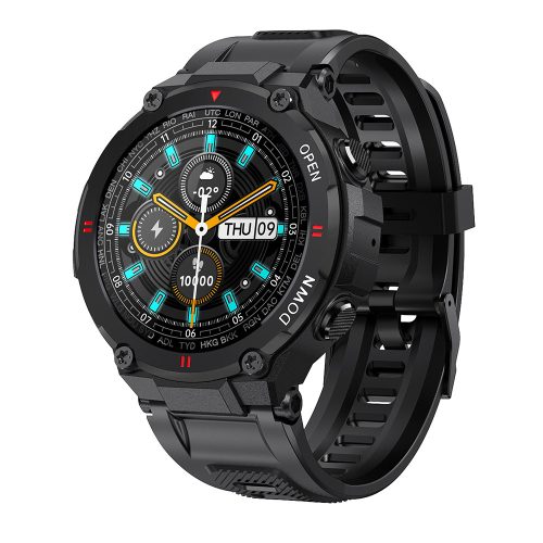 Blitzwolf® BW-AT2 Black Sport Smart Watch - 10-15 days battery time, 1.3" IPS display, countless built-in features