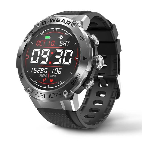 Blitzwolf® BW-AT3C (Silver) Smart watch - 30 days standby, built-in microphone and speaker with countless features