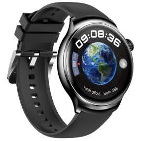   Blitzwolf® BW-AT4 Smartwatch - AMOLED HD display, Bluetooth calling, message notification and health + SMART functions, IP67 - Black