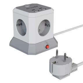   BlitzWolf® BW-EC1 - Desktop charger and power distributor: 4x 230V + 2xUSB-A & 2x USB-C charging ports