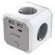 BlitzWolf® BW-EC2 - Wall-mounted USB charger and splitter: 4x 230V + 2xUSB-A & 2x USB-C charging ports