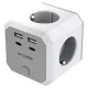 BlitzWolf® BW-EC2 - Wall-mounted USB charger and splitter: 4x 230V + 2xUSB-A & 2x USB-C charging ports