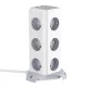 BlitzWolf® BW-EC3 - Desktop USB Charger: 2xUSB-A + 2x USB-C charging ports + 12x 230volt outputs