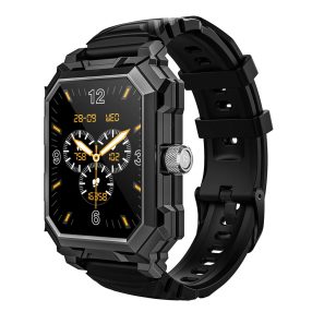   Blitzwolf® BW-GTS3 bluetooth smart watch - phone call with the watch, reminders, blood oxygen and blood pressure measurement, IP69 waterproof - black