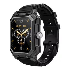   Blitzwolf® BW-GTS3 bluetooth smart watch - phone call with the watch, reminders, blood oxygen and blood pressure measurement, IP69 waterproof - black