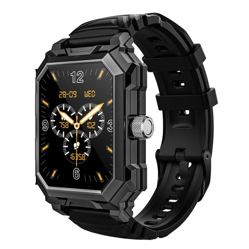 Blitzwolf® BW-GTS3 bluetooth smart watch - phone call with the watch, reminders, blood oxygen and blood pressure measurement, IP69 waterproof - black