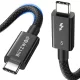 BlitzWolf® BW-HDC8 - USB Type-C - Type-C Thunderbolt5 cable - 150cm length, 240W charging power, 120Gbps data transfer- 150cm