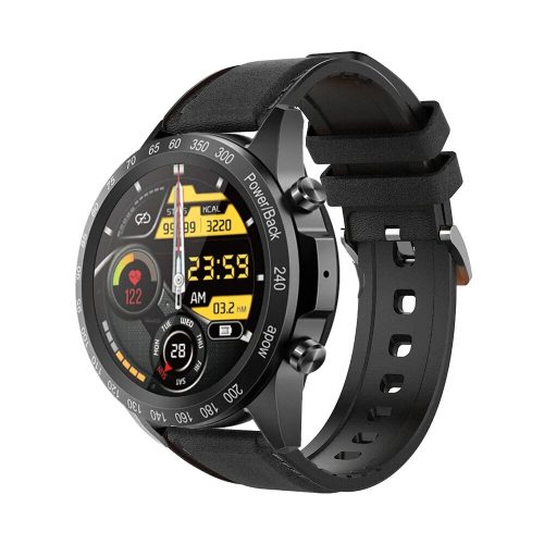 Blitzwolf® BW-HL4 (black) bluetooth smart watch - metal strap, IP67, call and message reminder, music playback, Muti-sport mode, health data