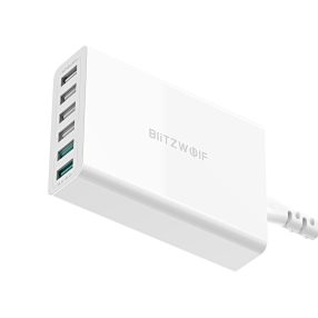   BlitzWolf® BW-S15 QC3.0,  60W Smart 6-Ports High Speed Desktop USB Charger