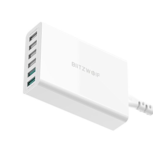 BlitzWolf® BW-S15 QC3.0,  60W Smart 6-Ports High Speed Desktop USB Charger