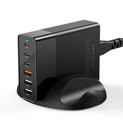 BlitzWolf® BW-S25 desktop USB quick charger: 75W, 6 USB ports (4 fast chargers + 2 normal ports)