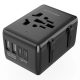 BlitzWolf® BW-TA1 - EU UK US AU Travel Adapter Socket and 2x USB Type C + 2x USB-A Charger