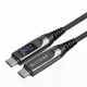 USB Type-C to Type-C cable - BlitzWolf® BW-TC25 - 1.2 meters long, LED display, 240W PD3.1 charging power