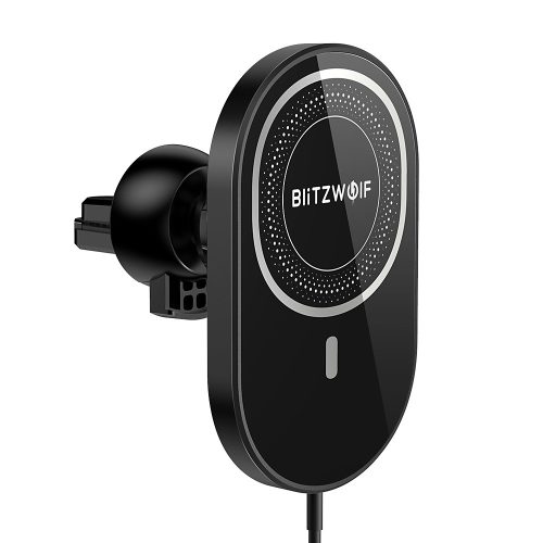 BlitzWolf® BW-CW4 - 15W Wireless Quick Charger + Car Magnetic Phone Holder