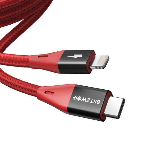 Blitzwolf BW-CL3 - PD (USB Type-C) - Apple (Lightning) cable - 1.8m long, 20W charging, Kevlar cover, MFi certificate