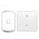 Wireless doorbell (no battery required to use) - CACAZI A50 - range: 150m, 60 ringtones, 5 volumes - Silver & white