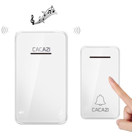Wireless doorbell (no battery required to use) - CACAZI FA8 - range: 200m, 48 ringtones, 6 volumes