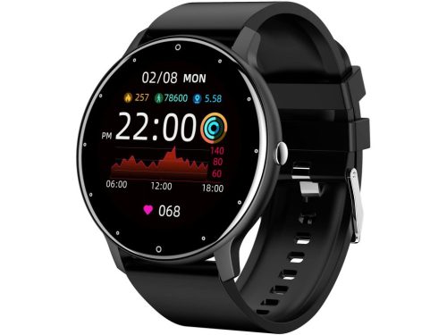 Dafit ZL02D Smart Watch - 7 days battery time, 1.28" HD display, IP67, message and call management, blood pressure, blood oxygen measurement + countless functions - black