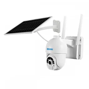   ESCAM QF450 - IP dome camera with 4G SIM card + solar panel: 1080P HD, outdoor, color night vision, two-way audio, IR 20m