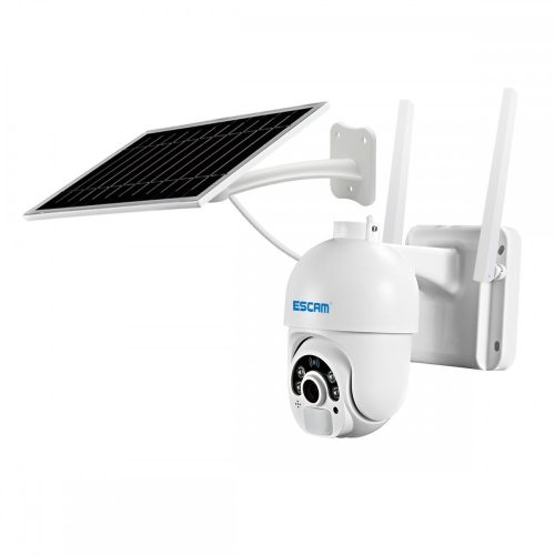 ESCAM QF450 - IP dome camera with 4G SIM card + solar panel: 1080P HD, outdoor, color night vision, two-way audio, IR 20m