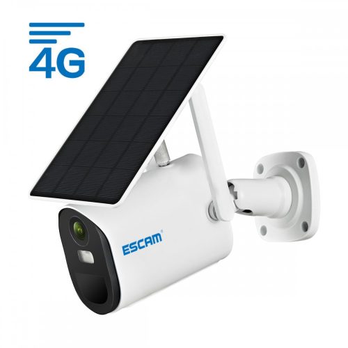 ESCAM QF490 - IP camera with 4G SIM card + solar panel: 1080P HD, outdoor, color night vision, two-way audio, IR 20m