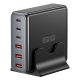 ESSAGER® DK-3C3A-85W - 85 Watt USB Desktop Fast Charger - 6 Ports (3x Type-C + 3x USB-A) for Android, Apple and Windows