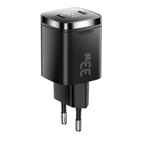   ESSAGER® ES-CD45 - 33W USB wall charger with LED display - 2x Type-C: for Android, Apple and Windows systems