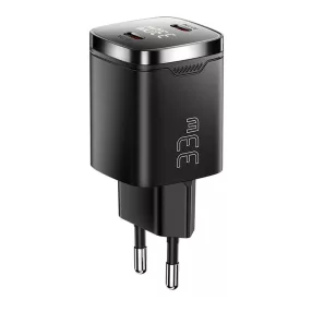   ESSAGER® ES-CD45 - 33W USB wall charger with LED display - 2x Type-C: for Android, Apple and Windows systems
