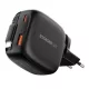 ESSAGER® ES-CD60 – 65-Watt USB wall charger with integrated, retractable USB-C cable – 3 charging ports