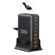 ESSAGER® YMX-320W - 320 Watt USB Desktop Fast Charger - 8 Ports (4x Type C + 4x USB-A) for Android, Apple and Windows