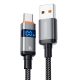 ESSAGER ES-X61 - 2 meters, Type-A - Type-C, USB cable. Digital display, 100W charging, pearl cloth cover