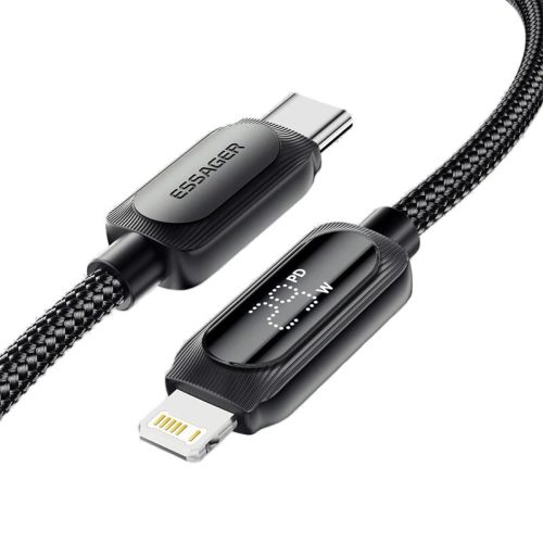 ESSAGER ES-X57 - 1 meter, Type-C - Lightning, USB cable. Digital display, 29W charging, pearl cloth cover